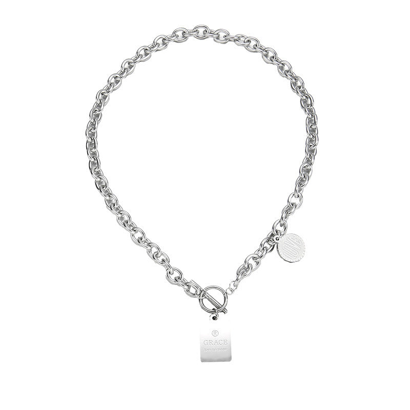 Hip-hop necklace for women with a thick chain