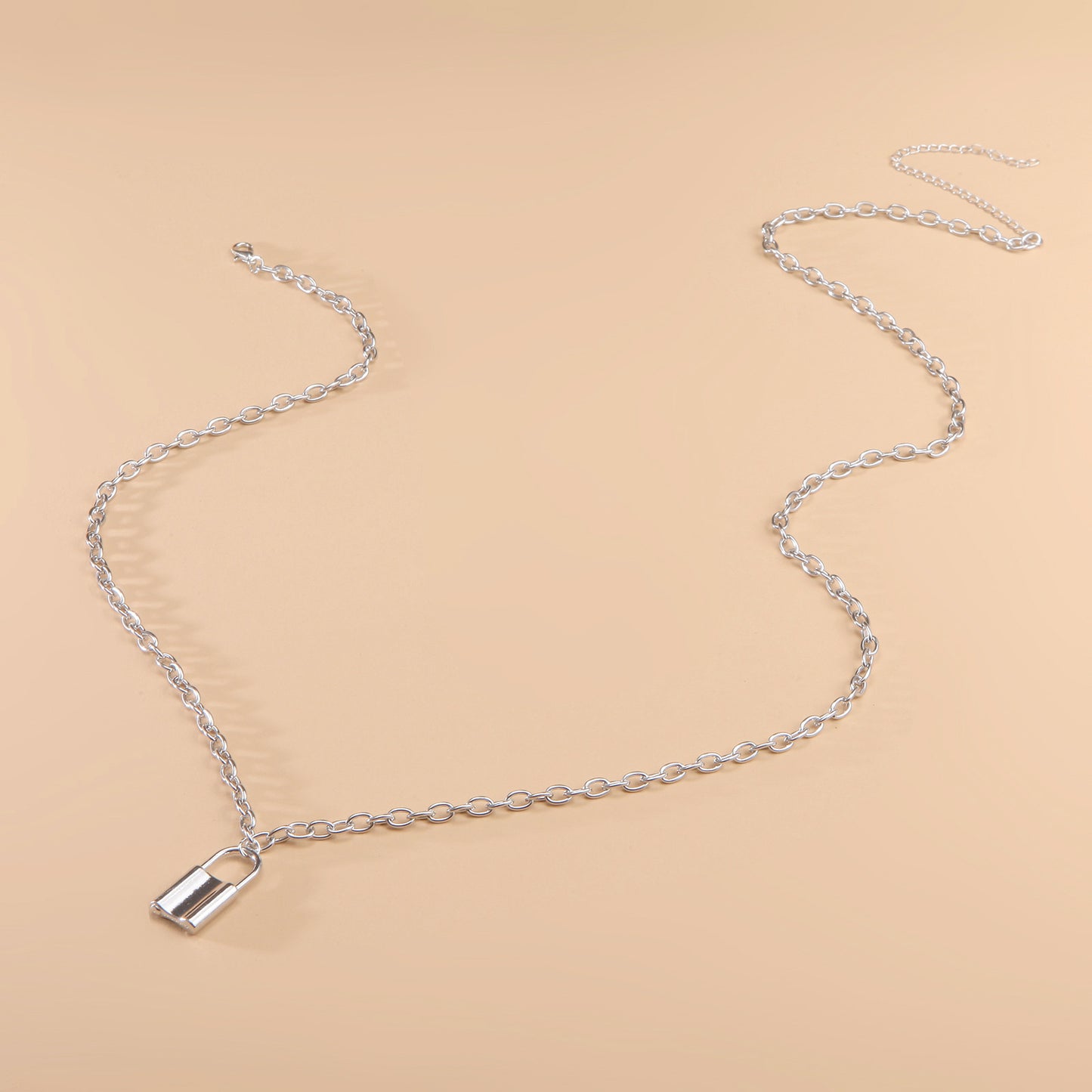 Modische Taillenkette aus Titanstahl mit Schlossanhänger