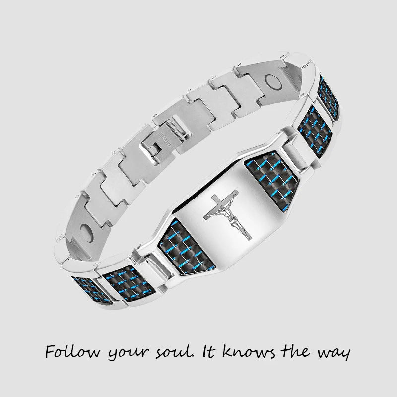 Armband aus Titanstahl, Kupferarmband mit Magnetfunktion