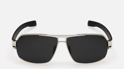 Herren Sonnenbrille Metall Eckig Polarisiert Statement