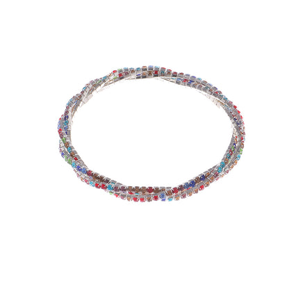 Dreireihiges Strass-Armband mit Kreuzmotiv für Mädchen