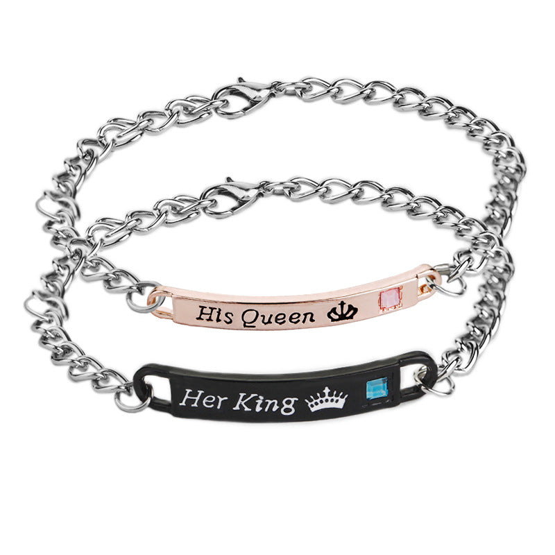 Schwarzes Partnerarmband