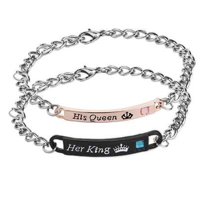 Schwarzes Partnerarmband
