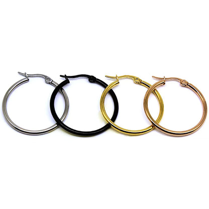 Große spiralförmige Creolen aus 316L Edelstahl