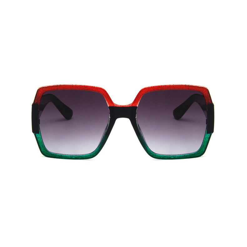 Bunte Glitzer Sonnenbrille Retro Statement