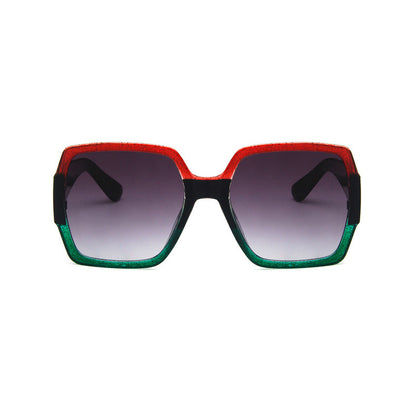 Bunte Glitzer Sonnenbrille Retro Statement