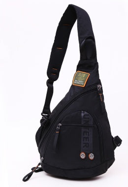 Herren-Sling-Rucksack aus Oxford-Gewebe, Schulter- und Brusttasche für Laptop, Trinkflasche, Reisen und Trekking