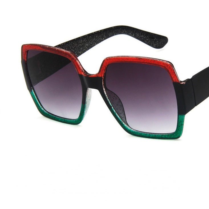 Bunte Glitzer Sonnenbrille Retro Statement