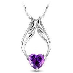 Kristall-Halskette mit Herzen, Pfeilen und Engelsflügeln