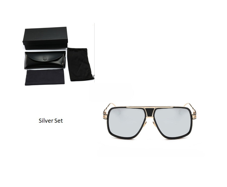 Herren Designer Sonnenbrille Eckig Polarisiert Statement