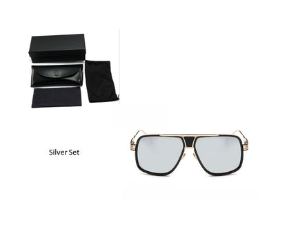 Herren Designer Sonnenbrille Eckig Polarisiert Statement