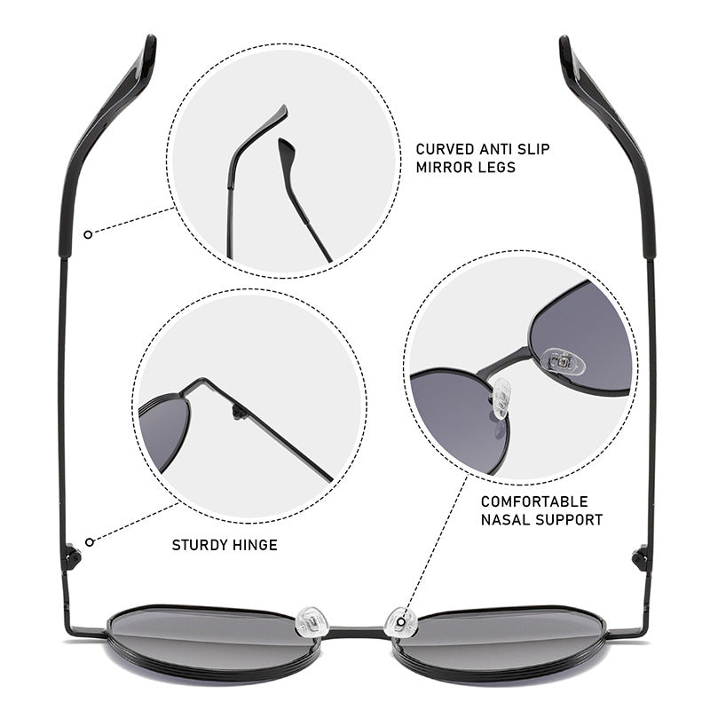 Runde Metall Sonnenbrille UV400 Statement