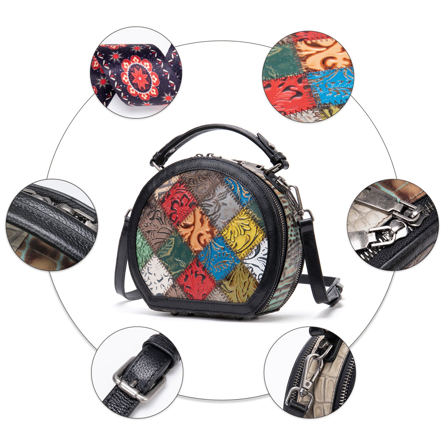 Retro Mini-Handtasche für Damen, Schultertasche