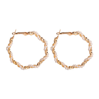 Metall-Perlenohrringe