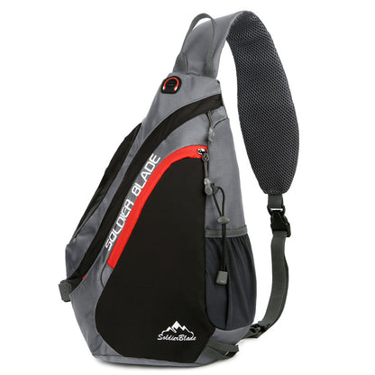 Lässige, wasserdichte Herren-Sport-Brusttasche aus Nylon, Crossbody-Tasche für Outdoor-Aktivitäten