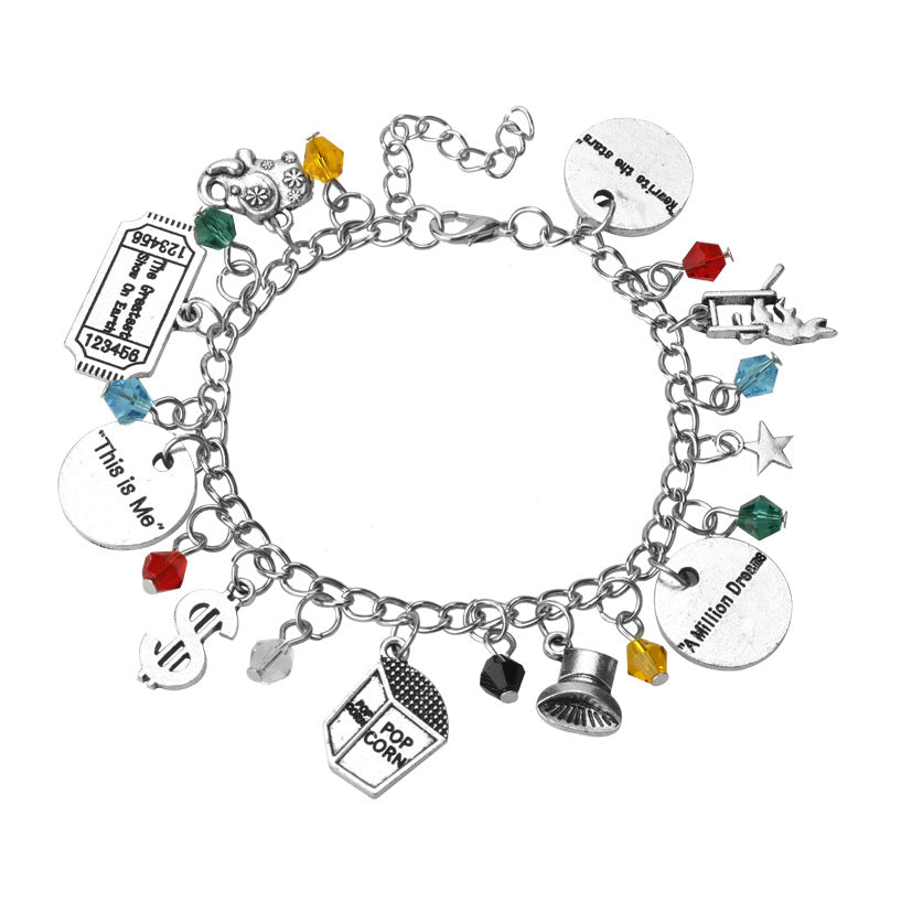 Charm bracelet, metal chain bracelet