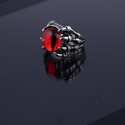 Adjustable dragon ring for men, retro hip-hop ring, open trend ring