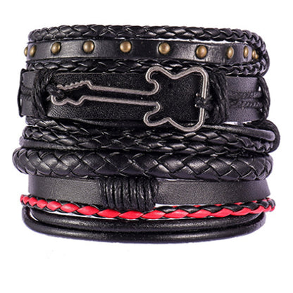 Mehrreihiges Herrenarmband aus Legierung im europäischen und amerikanischen Stil