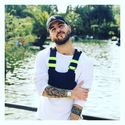 Modische Brusttasche im Westen-Stil mit mehreren Taschen und reflektierendem Design