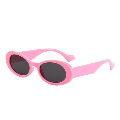 Fashion Oval Sonnenbrille Bunt Jelly Statement