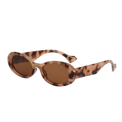 Fashion Oval Sonnenbrille Bunt Jelly Statement