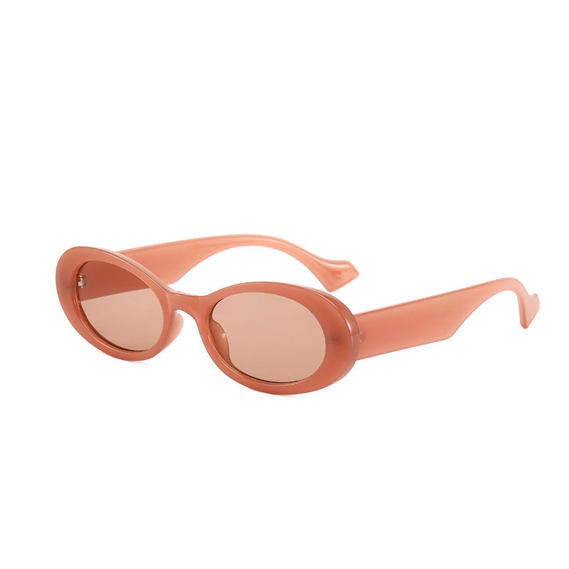 Fashion Oval Sonnenbrille Bunt Jelly Statement