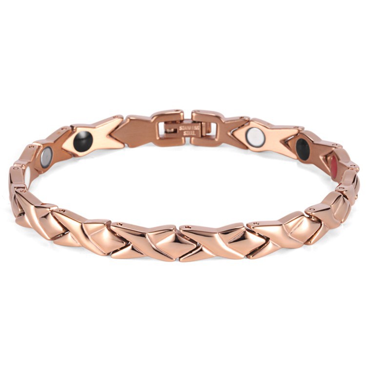 4-in-1 element bracelet made of stainless steel, electroplated