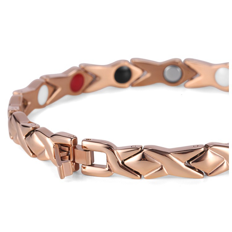 4-in-1 element bracelet made of stainless steel, electroplated