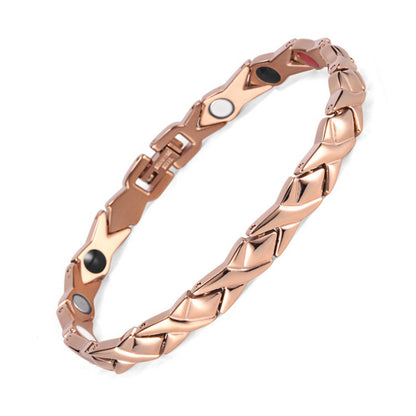 4-in-1 element bracelet made of stainless steel, electroplated