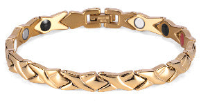4-in-1 element bracelet made of stainless steel, electroplated
