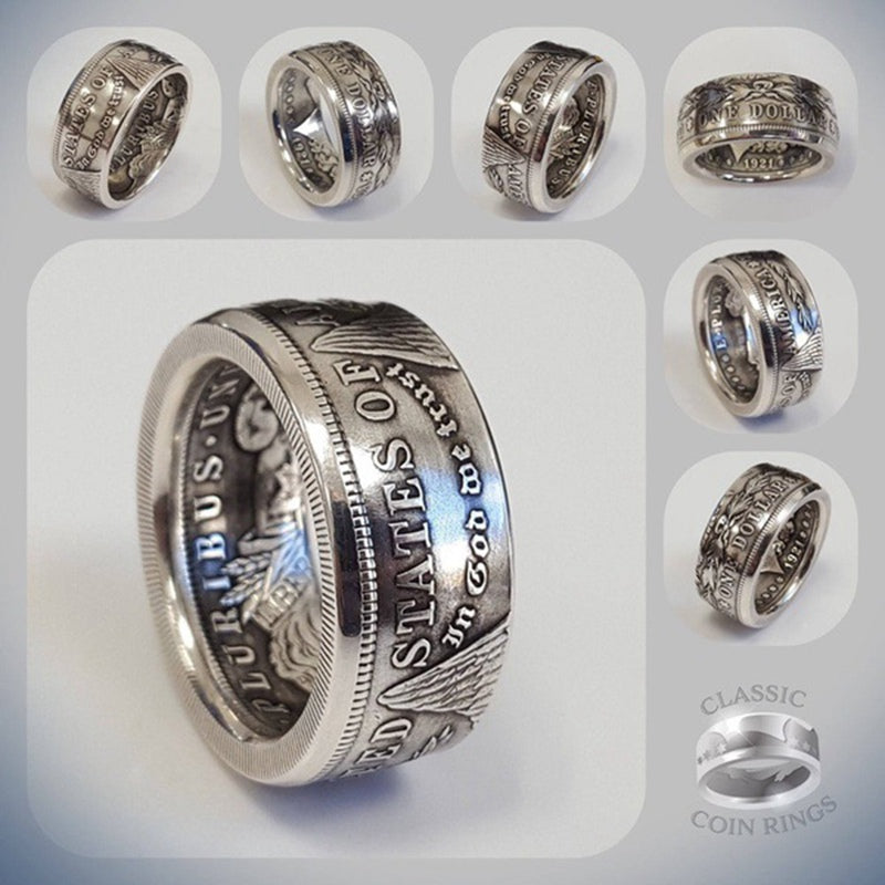 American coin ring for men