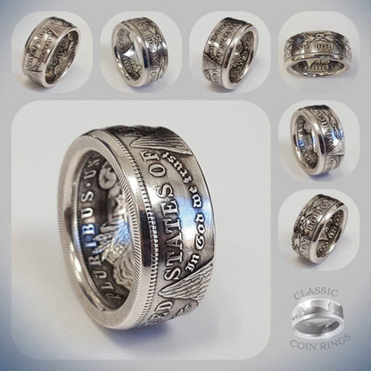 American coin ring for men