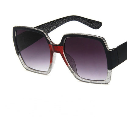 Bunte Glitzer Sonnenbrille Retro Statement