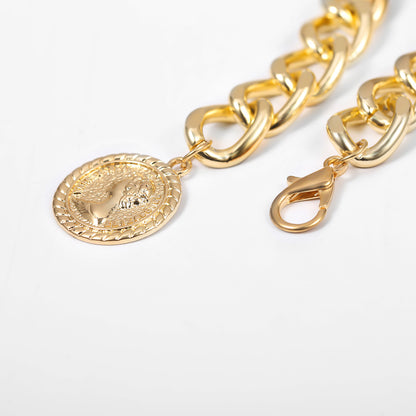 Retro-Body-Chain mit geometrischem Design und Quaste für Damen