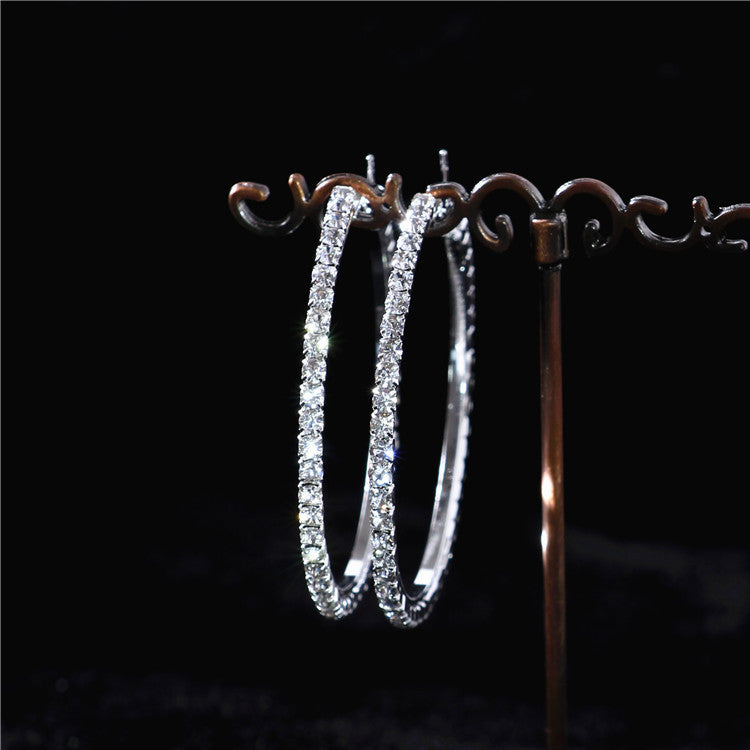 Auffällige Oversize-Kristallohrringe für Damen (Paar)