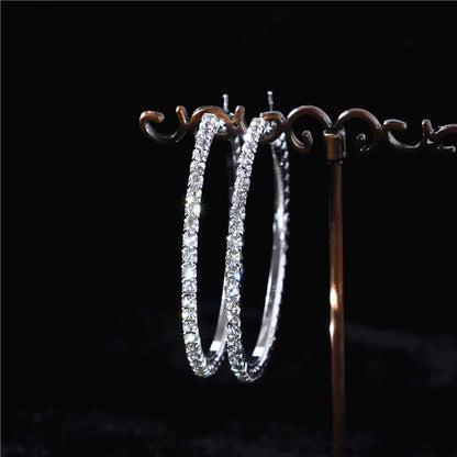 Auffällige Oversize-Kristallohrringe für Damen (Paar)