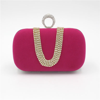 Velvet evening bag with gemstones, elegant clutch for women, bridal and evening bag
