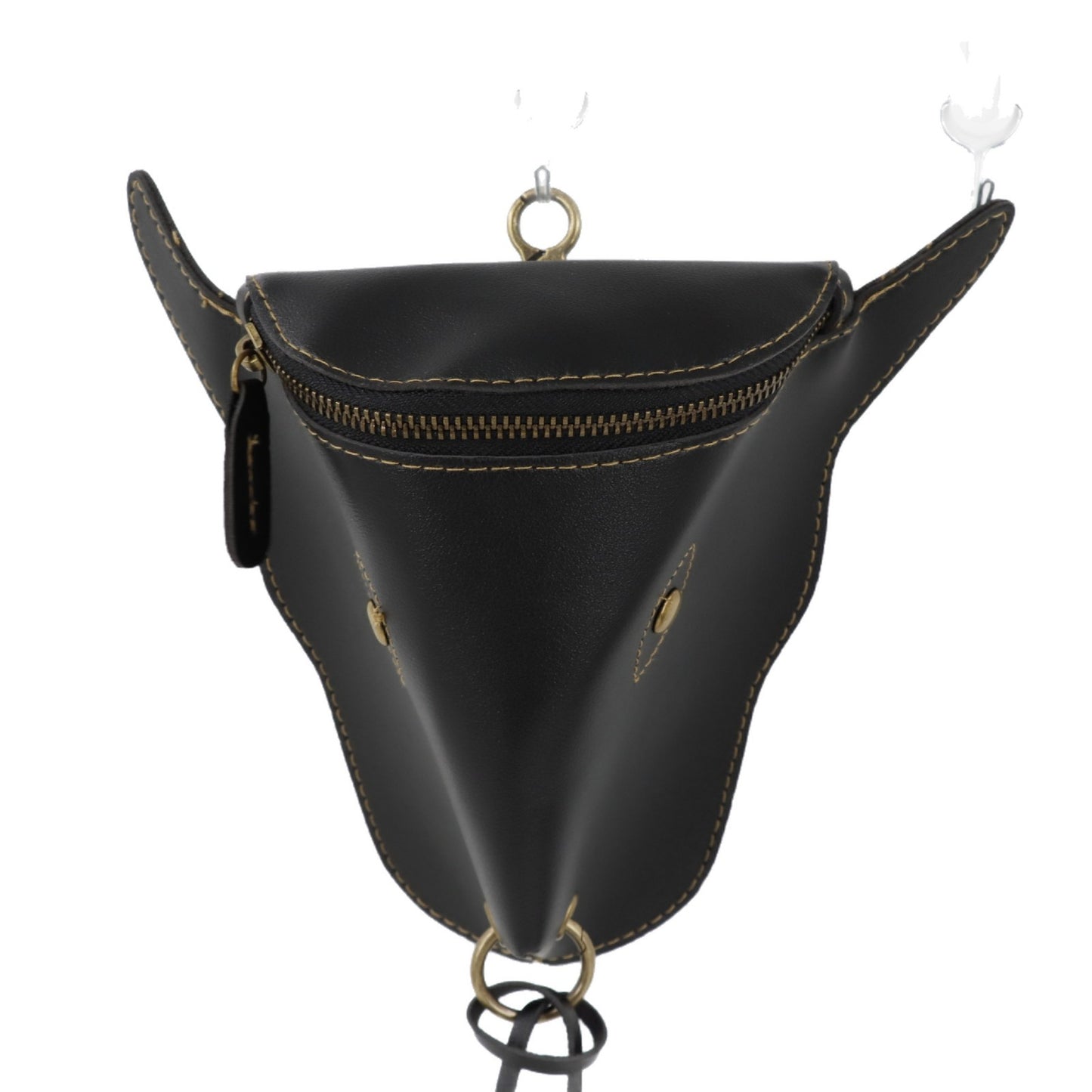 Herren-Gürteltasche mit Ochsenkopf-Design