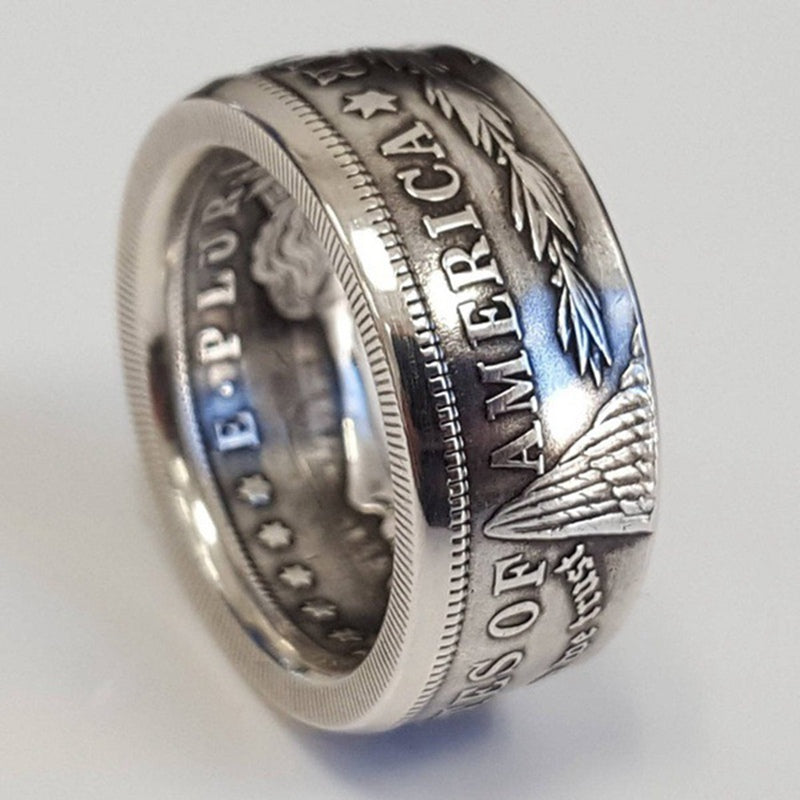 American coin ring for men