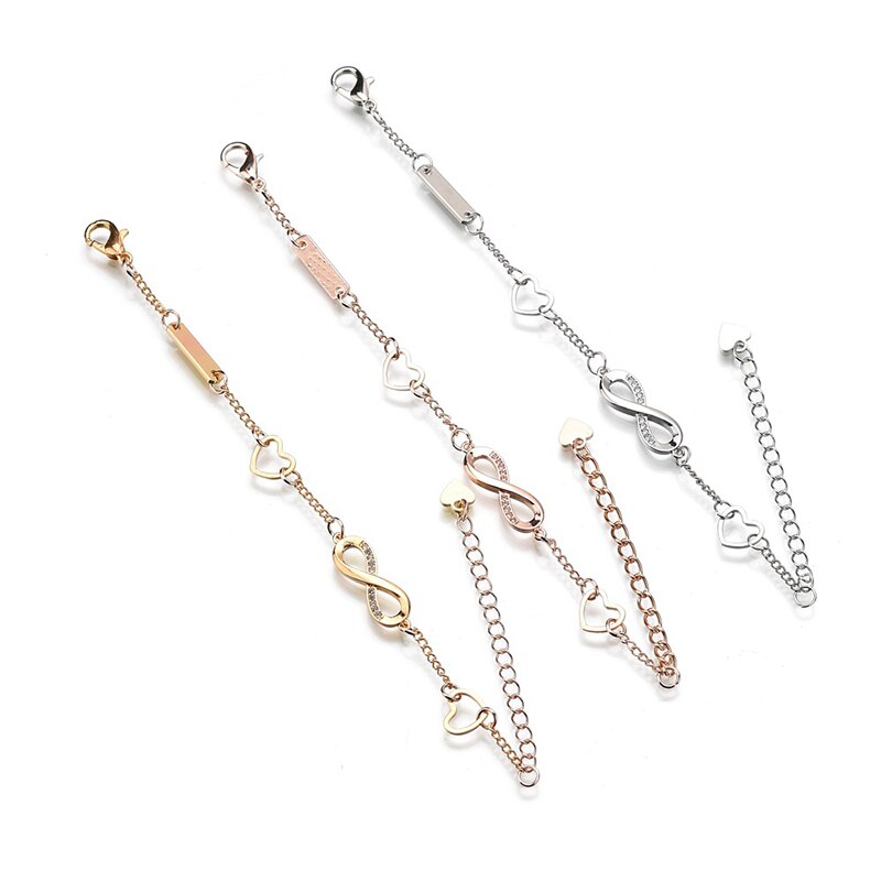 Verstellbares Zirkon Armband Acht Zeichen Damen Statement