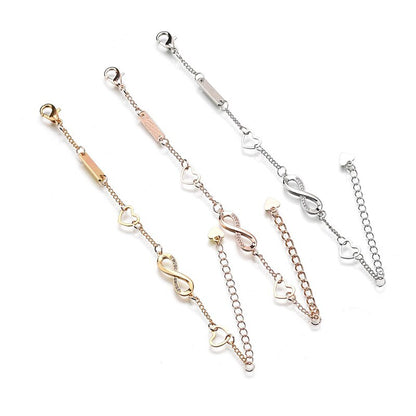 Verstellbares Zirkon Armband Acht Zeichen Damen Statement