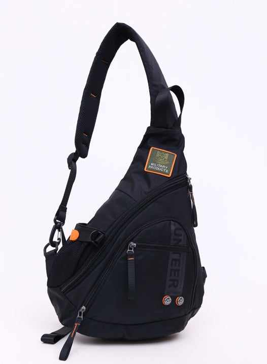 Herren-Sling-Rucksack aus Oxford-Gewebe, Schulter- und Brusttasche für Laptop, Trinkflasche, Reisen und Trekking