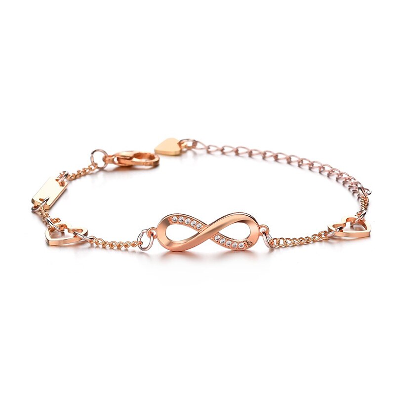 Verstellbares Zirkon Armband Acht Zeichen Damen Statement