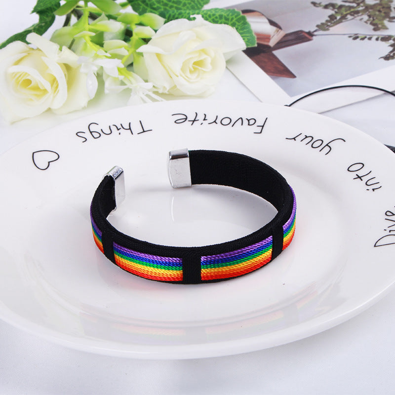 Regenbogen-Partnerarmband für Paare