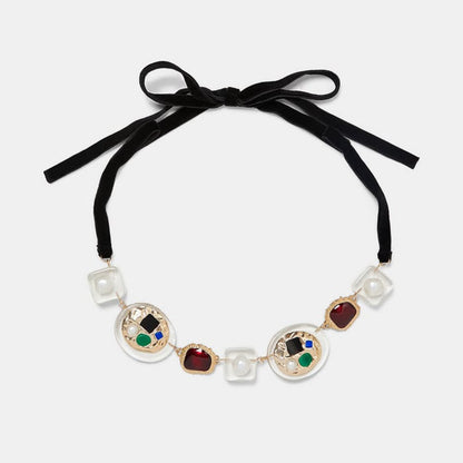 Halskette mit transparenter Stein-Kette