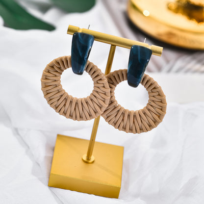 Koreanische Vintage-Ohrringe für Damen