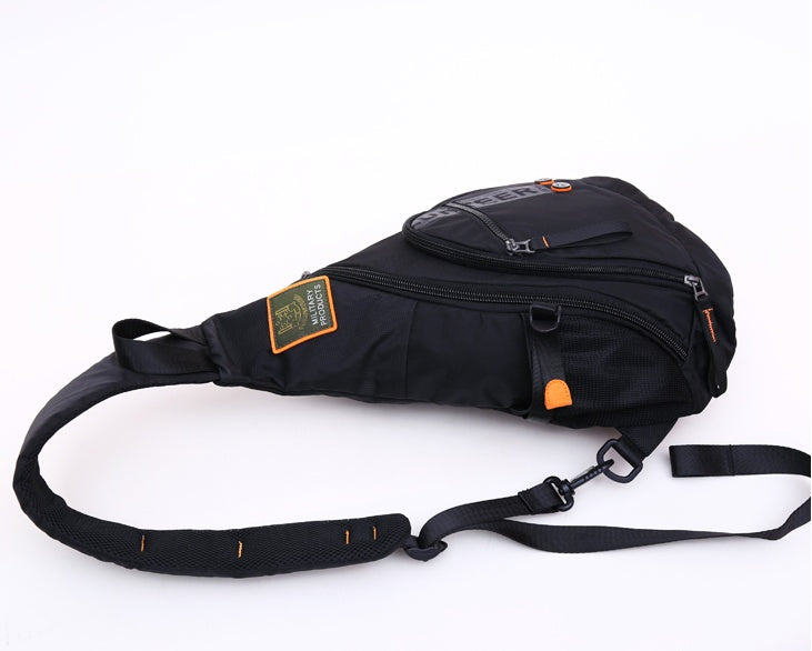 Herren-Sling-Rucksack aus Oxford-Gewebe, Schulter- und Brusttasche für Laptop, Trinkflasche, Reisen und Trekking