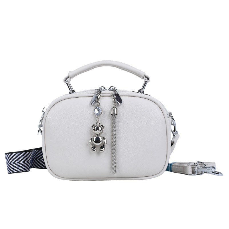 Fashionable, versatile women's shoulder bag with patchwork design, small square bag