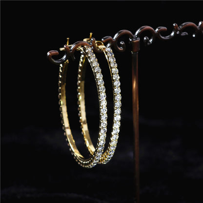 Auffällige Oversize-Kristallohrringe für Damen (Paar)