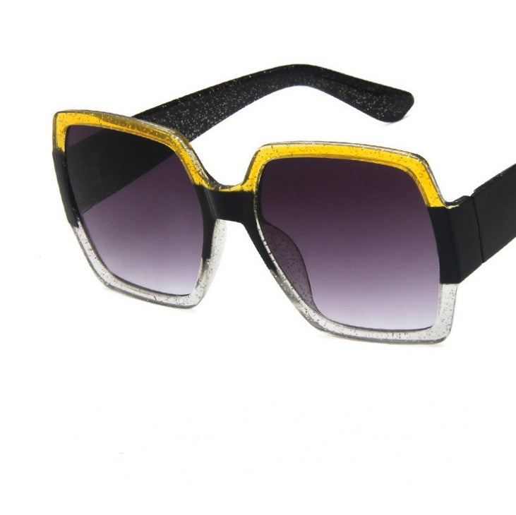Bunte Glitzer Sonnenbrille Retro Statement